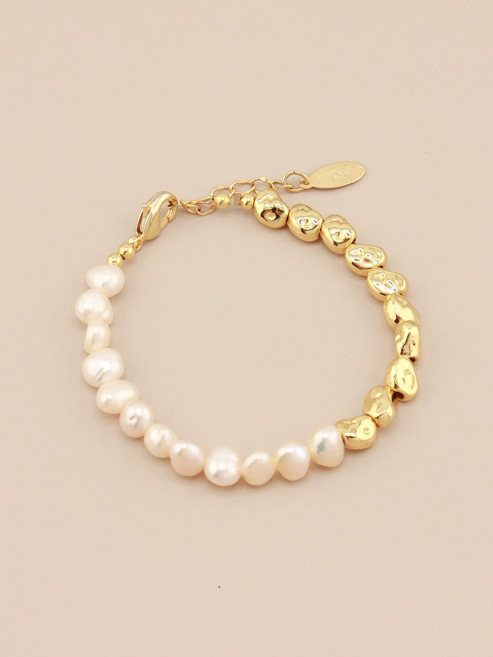 Mini Baroque Half Gold & Pearl Bracelet