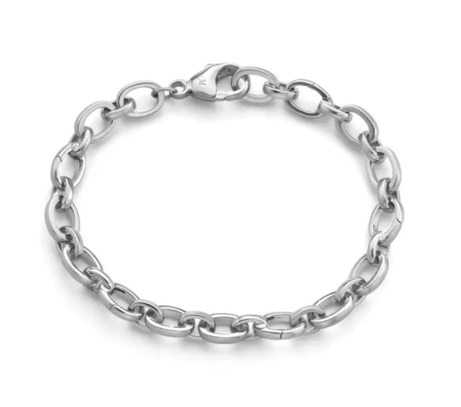 Monica Rich Kosann Sterling Silver Audrey Hinged Charm Bracelet