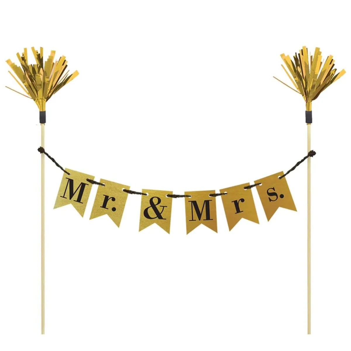 Mr & Mrs Pennant Cake Picks