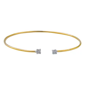 Naina, Diamond Open Cuff 14k Gold