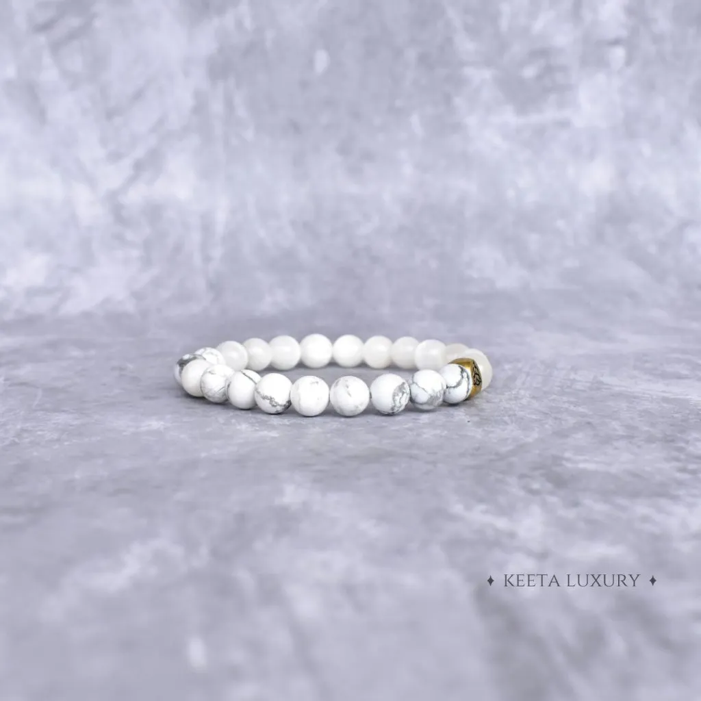 Peace - Howlite & Selenite Bracelet