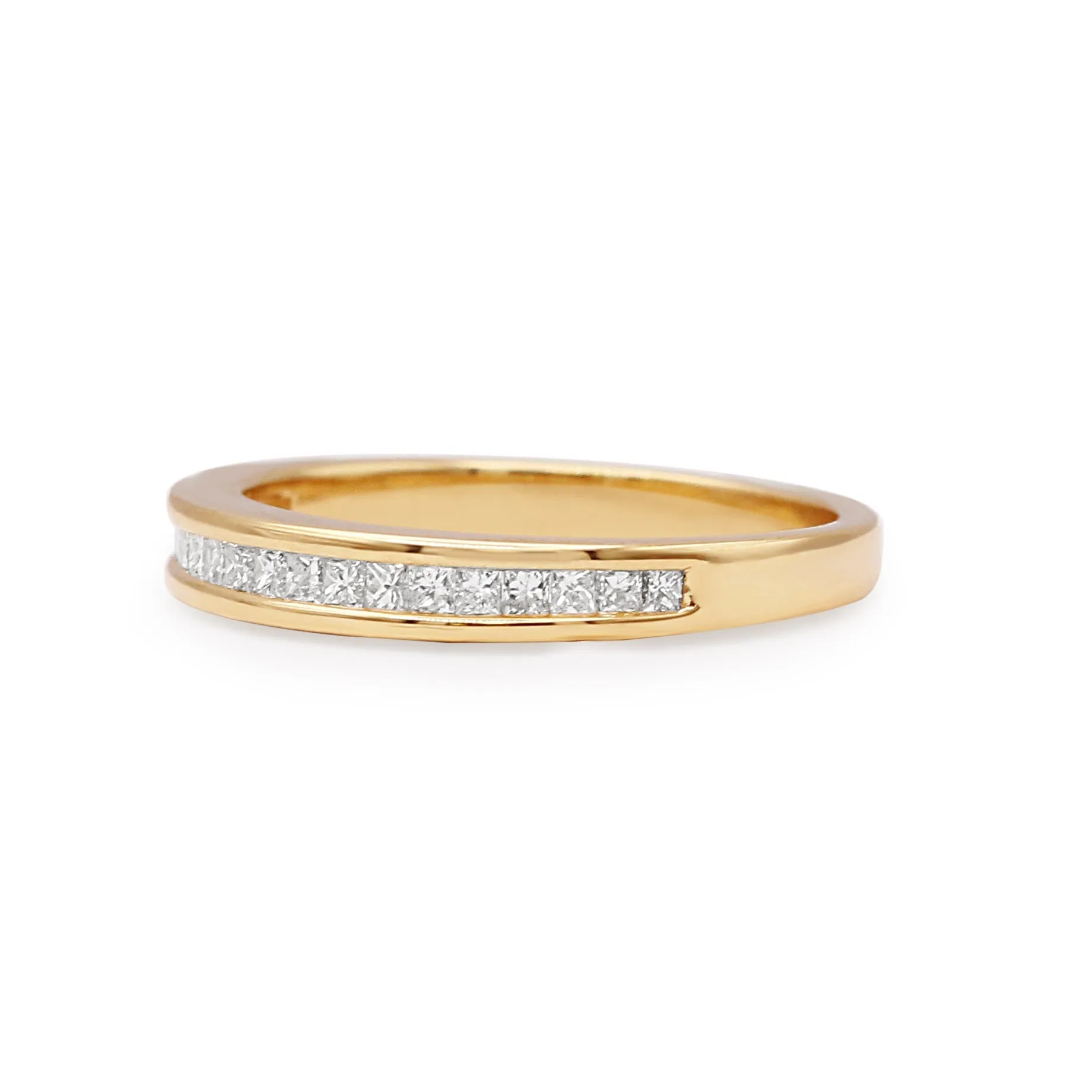 Princess Cut Diamond Channel Set Band Ring