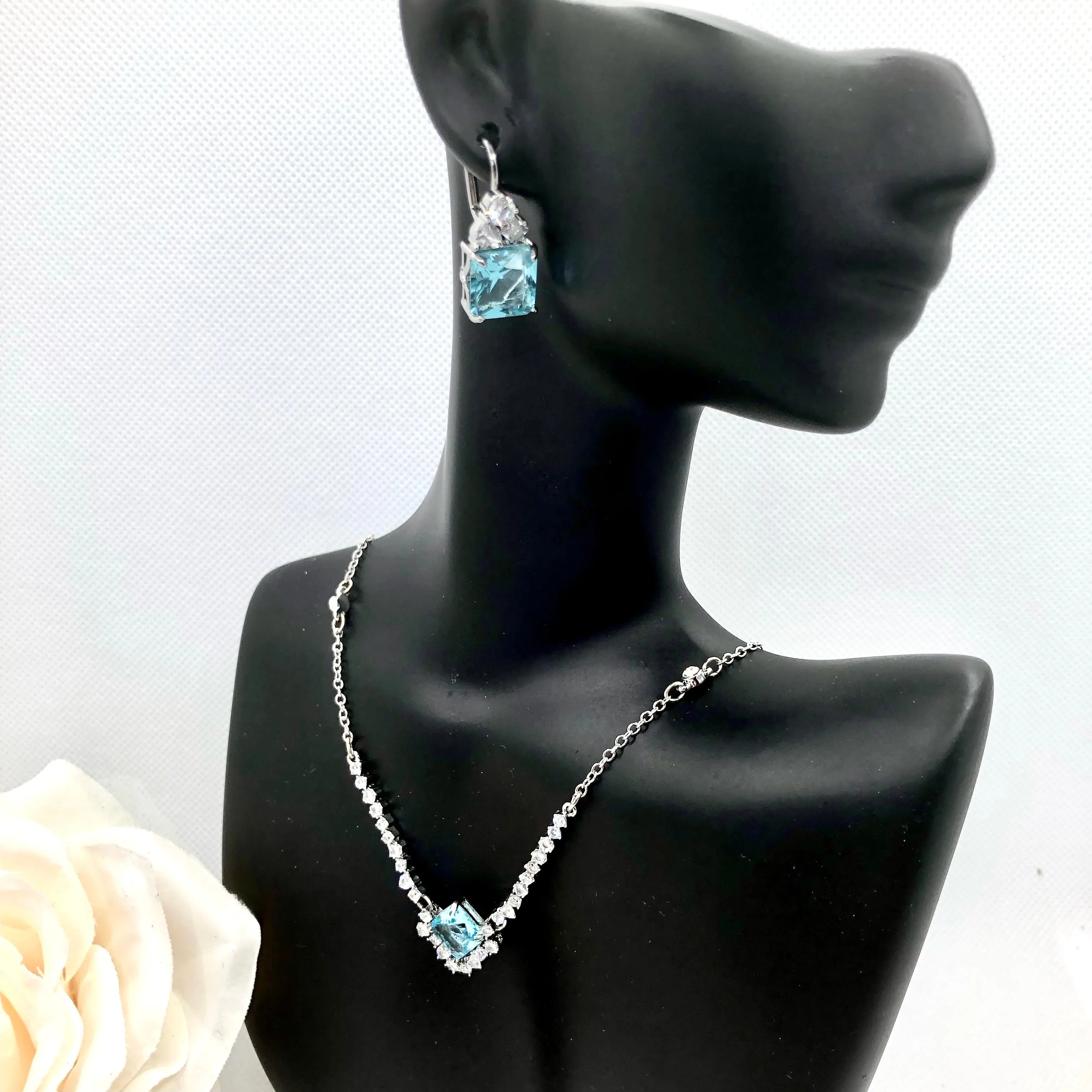 "Oceana" - Aqua Blue Bridal Jewelry Set