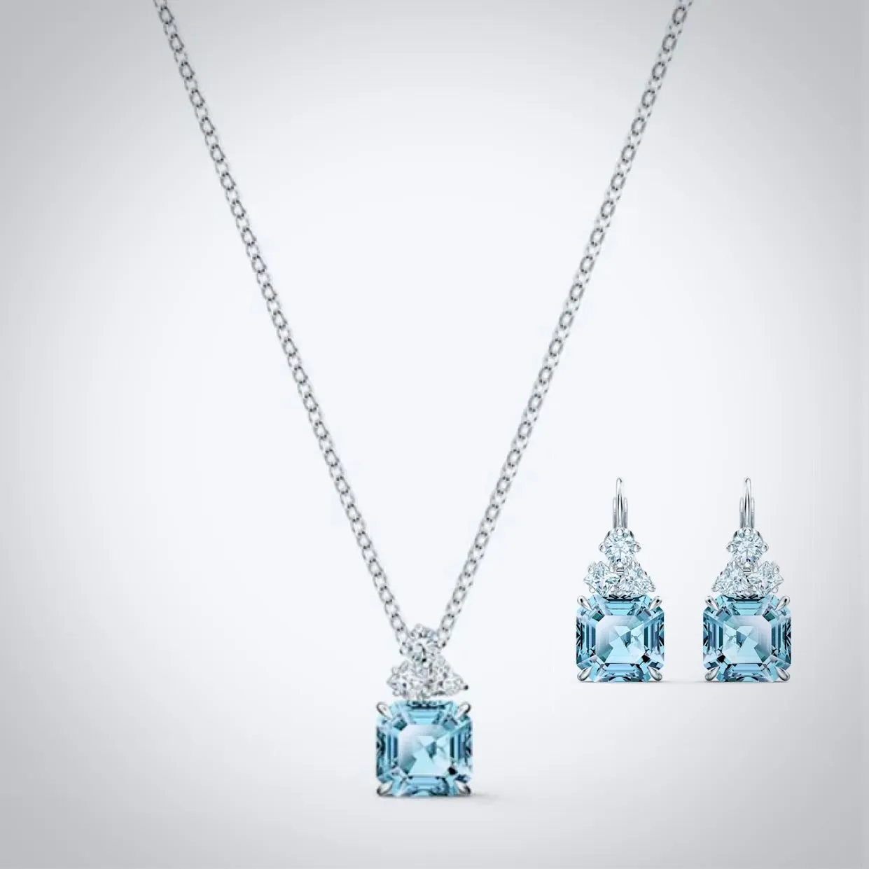 "Oceana" - Aqua Blue Bridal Jewelry Set