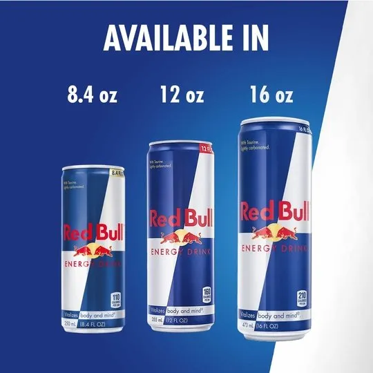 Red Bull Energy Drink, 8.4 fl oz, Pack of 4 Cans