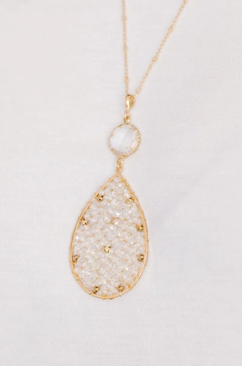 Shimmering Teardrop Necklace