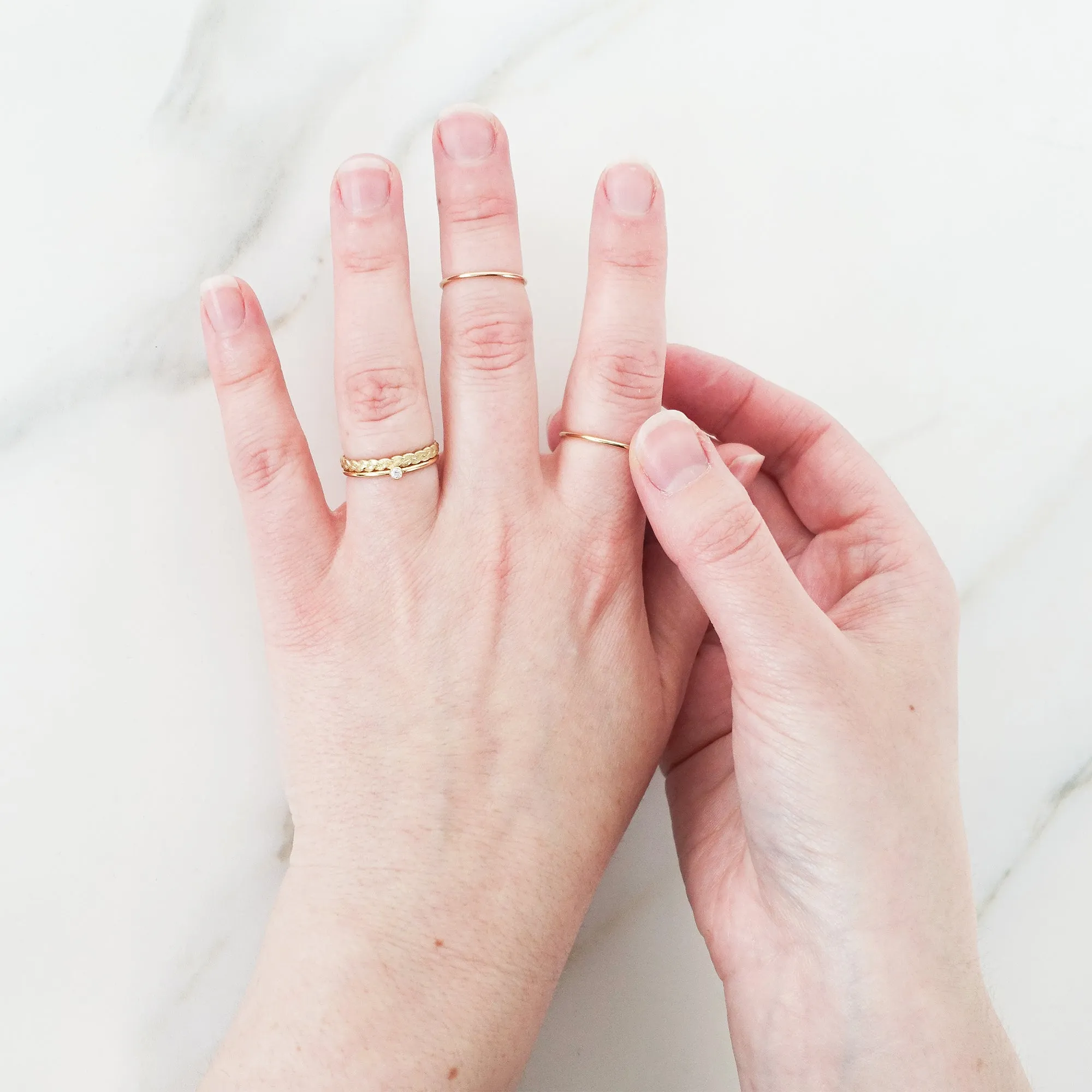 Silver Band Stacking Ring