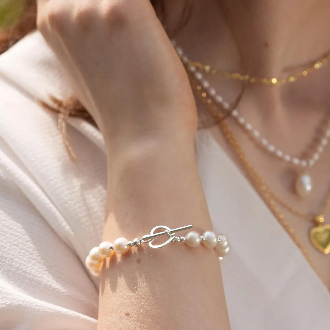 Sterling Pearl Bracelet | Ivory