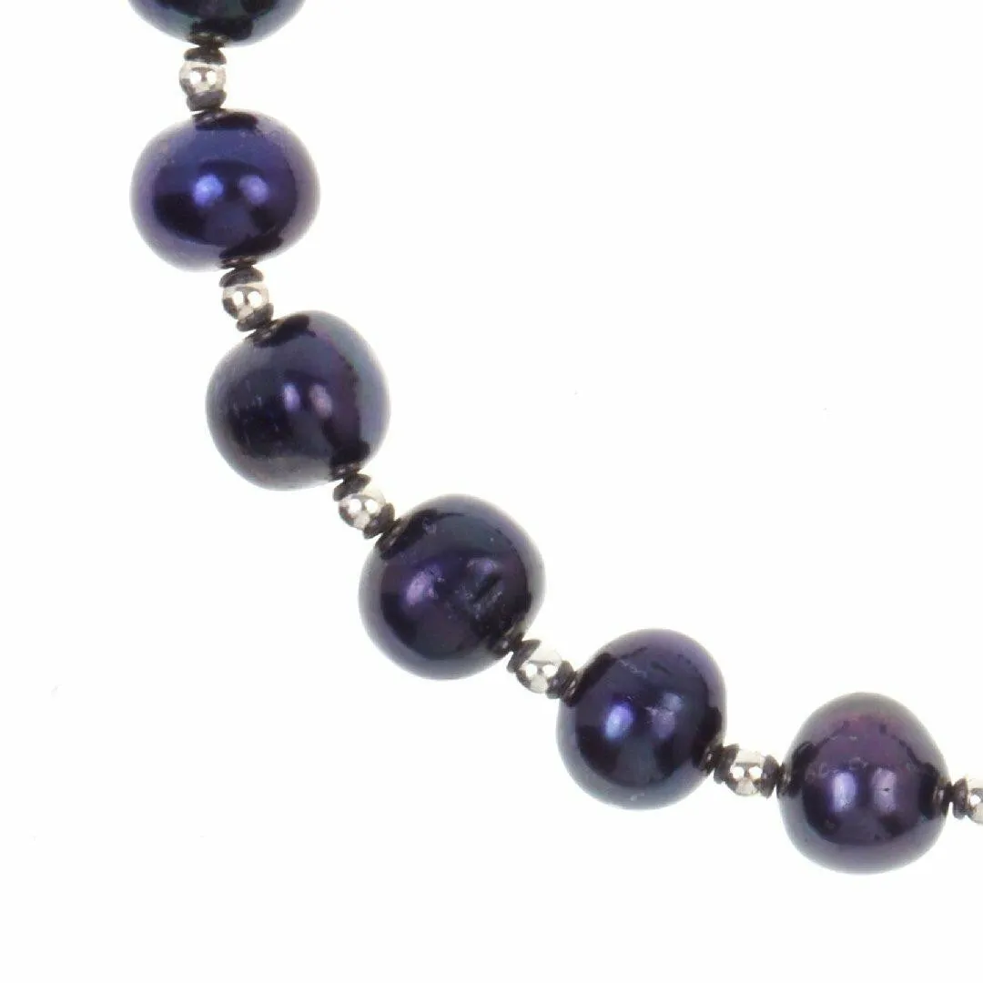 Sterling Pearl Bracelet | Midnight