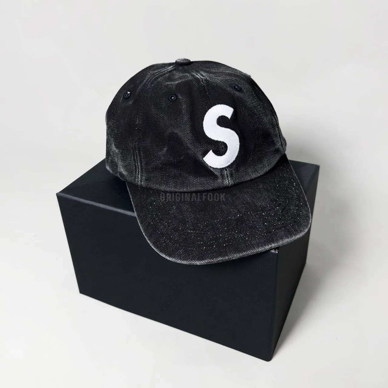 Supreme Pigment S Logo 6-Panel Cap Black