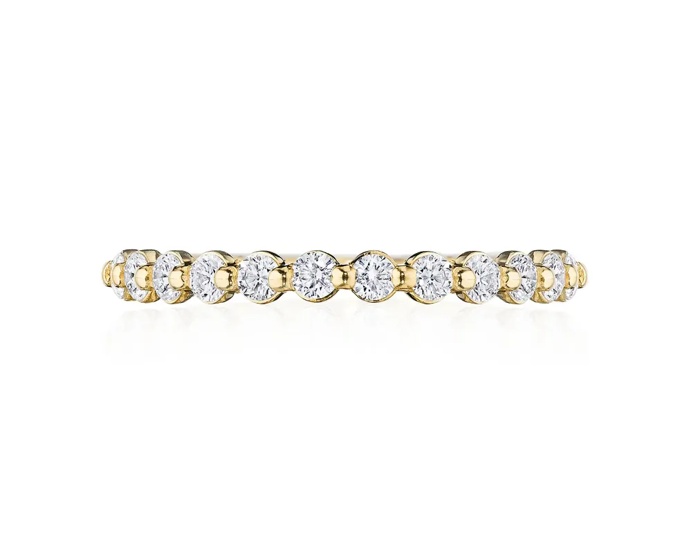 Tacori 18k Yellow Gold "Sculpted Crescent" Diamond Wedding Band