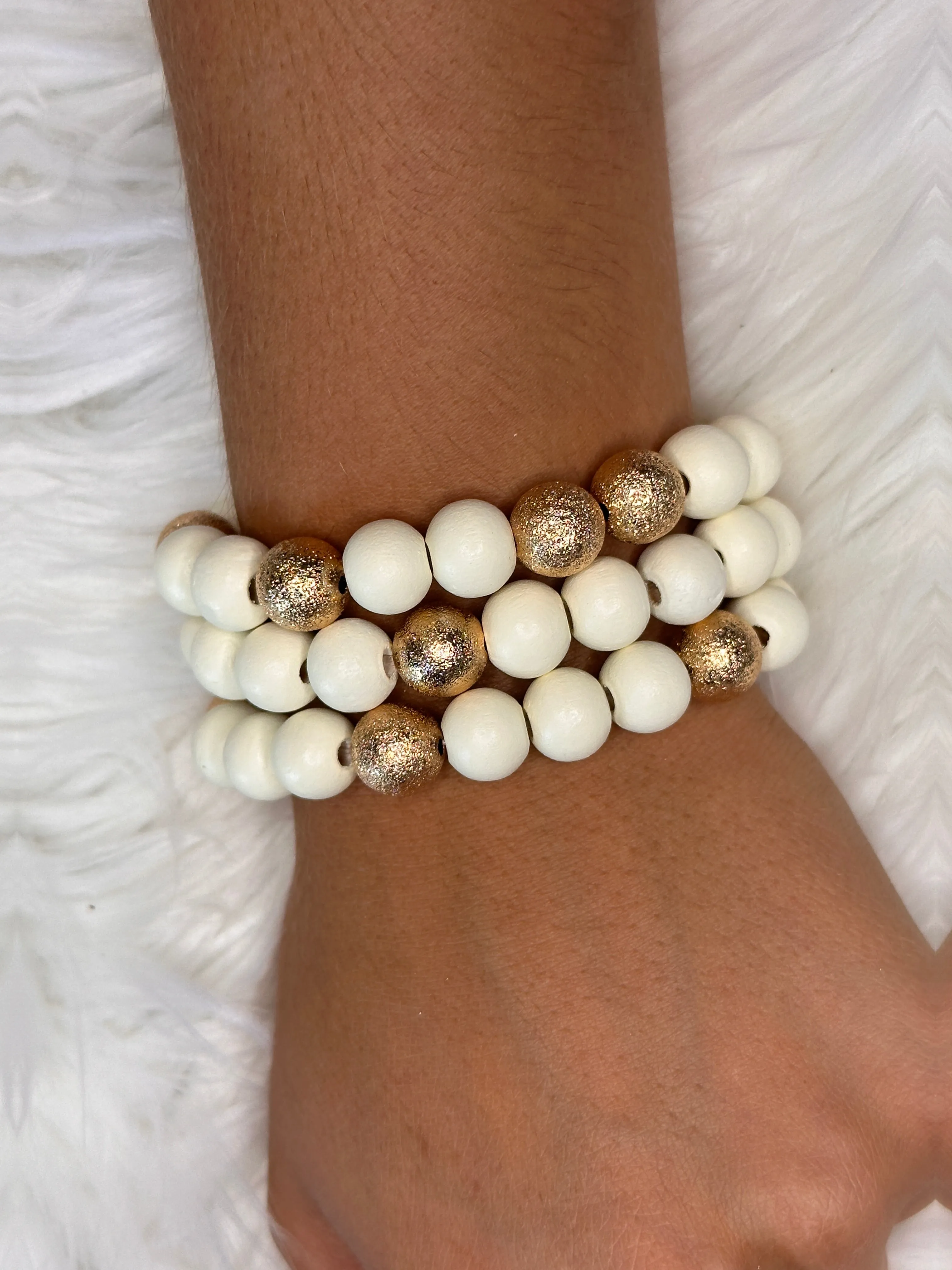 Triple Textured Beaded Bracelets