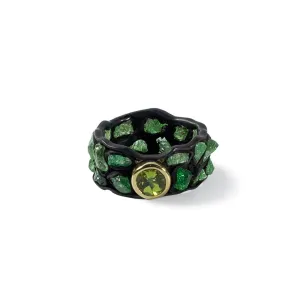 Umha Tsavorite and Peridot Ring