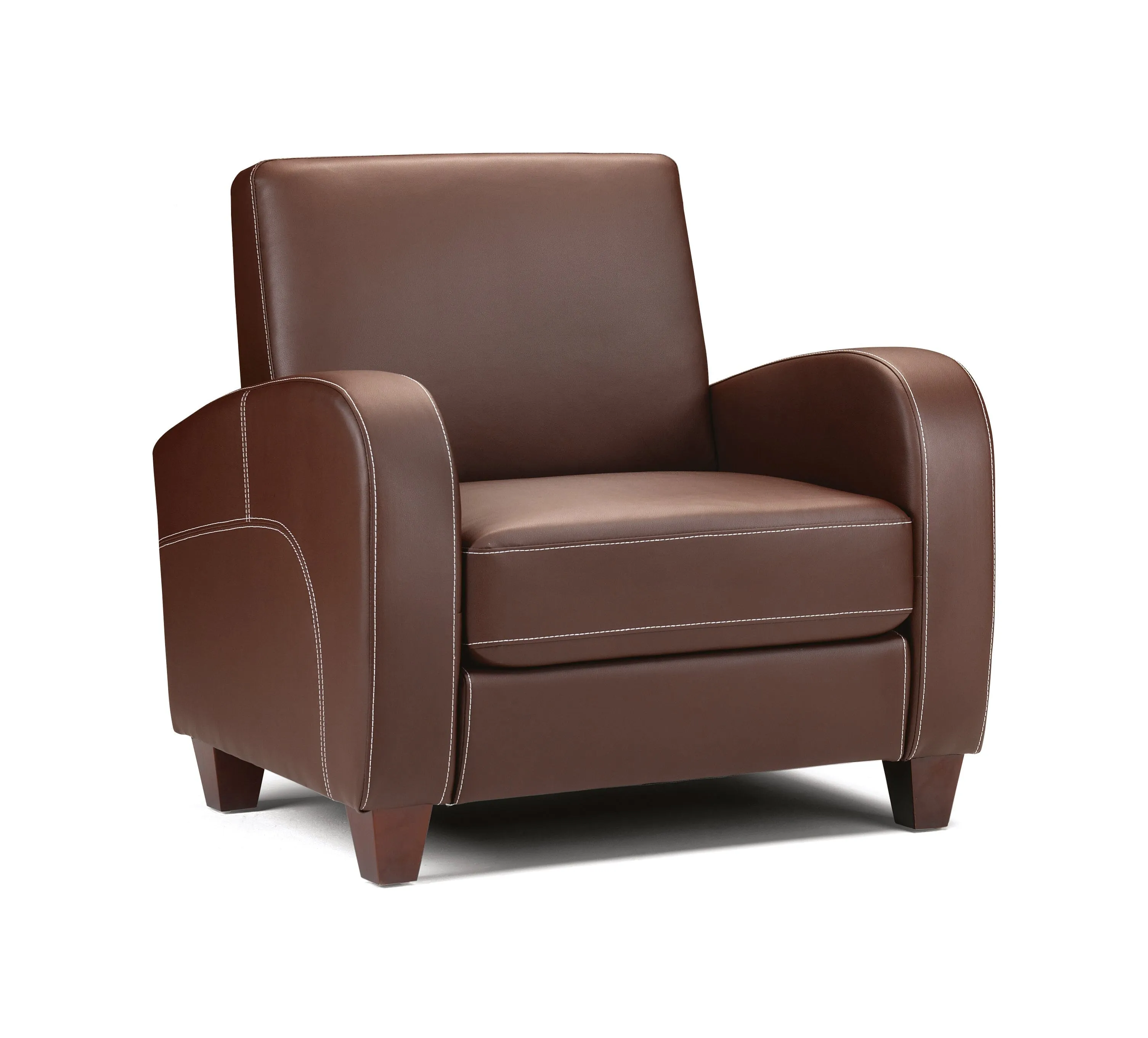 Vivo Chair In Chestnut Faux Leather