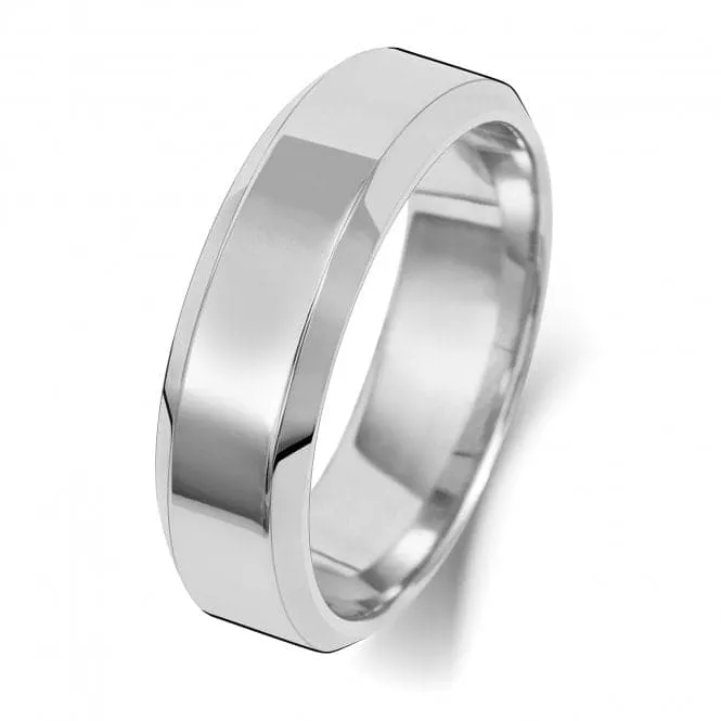 Wedding Band 18ct Wedding Bevelled Edge Ring WQ146WM