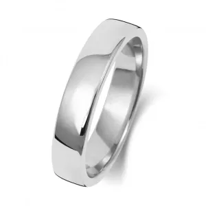 Wedding Band Platinum Soft Court 4mm-1.75 Wedding  Ring WP134H