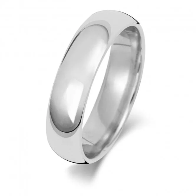 Wedding Band Platinum Trad Court 5mm Wedding  Ring WP165H