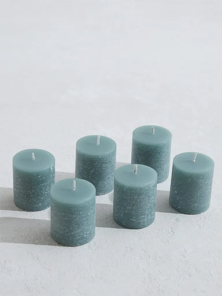 Westside Home Green Votive Candles Set of Six