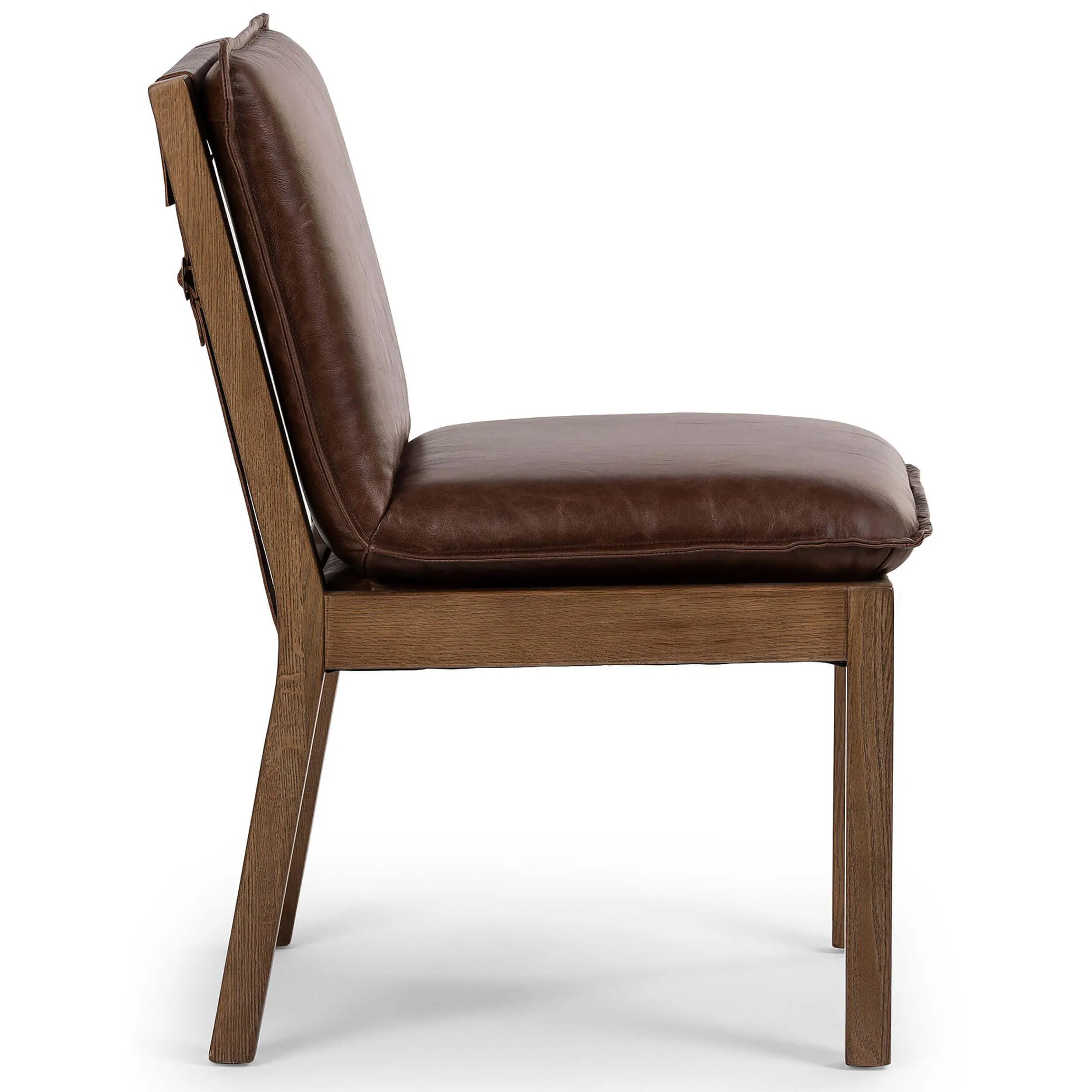 Wilmington Leather Dining Chair, Havana Brown, Set of 2