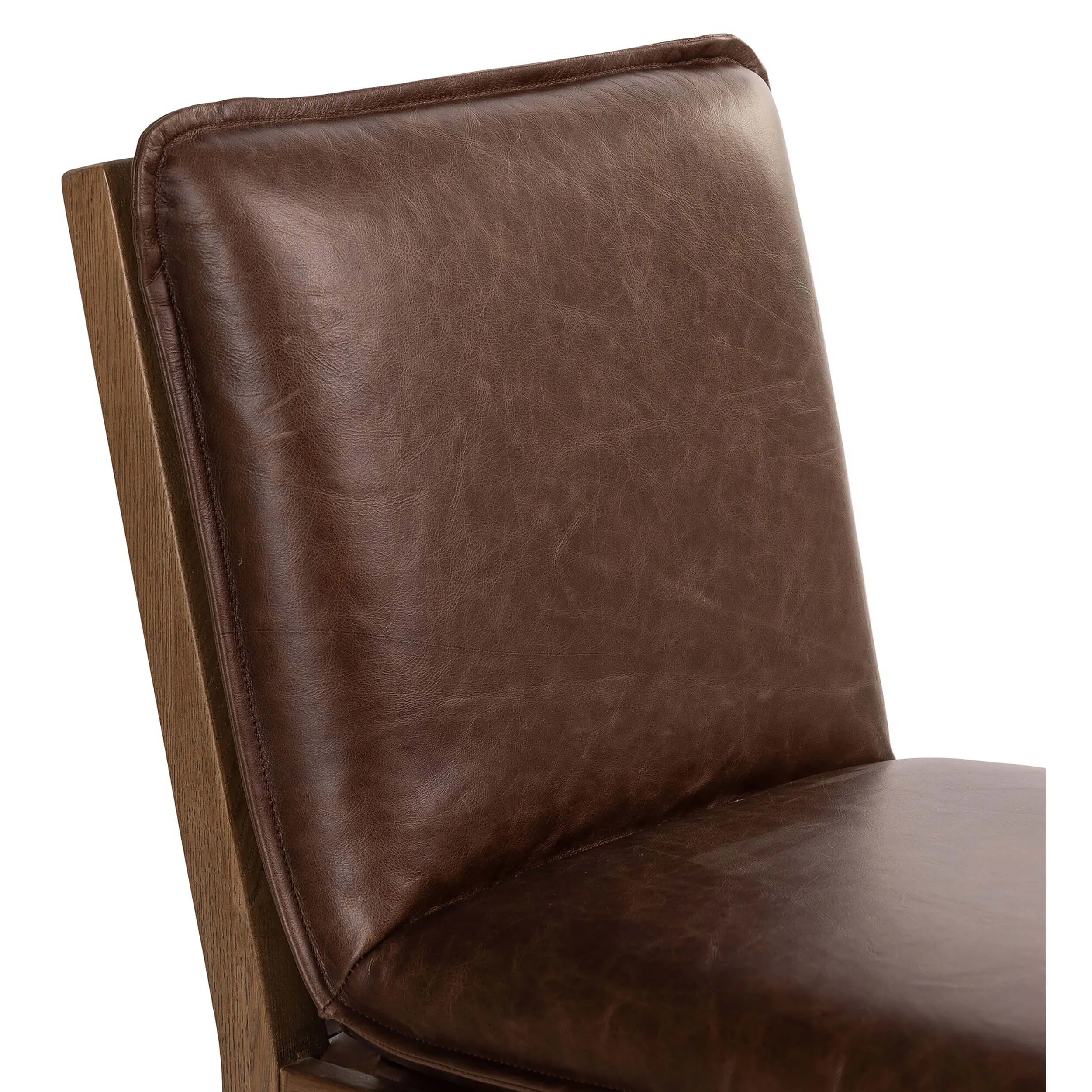 Wilmington Leather Dining Chair, Havana Brown, Set of 2