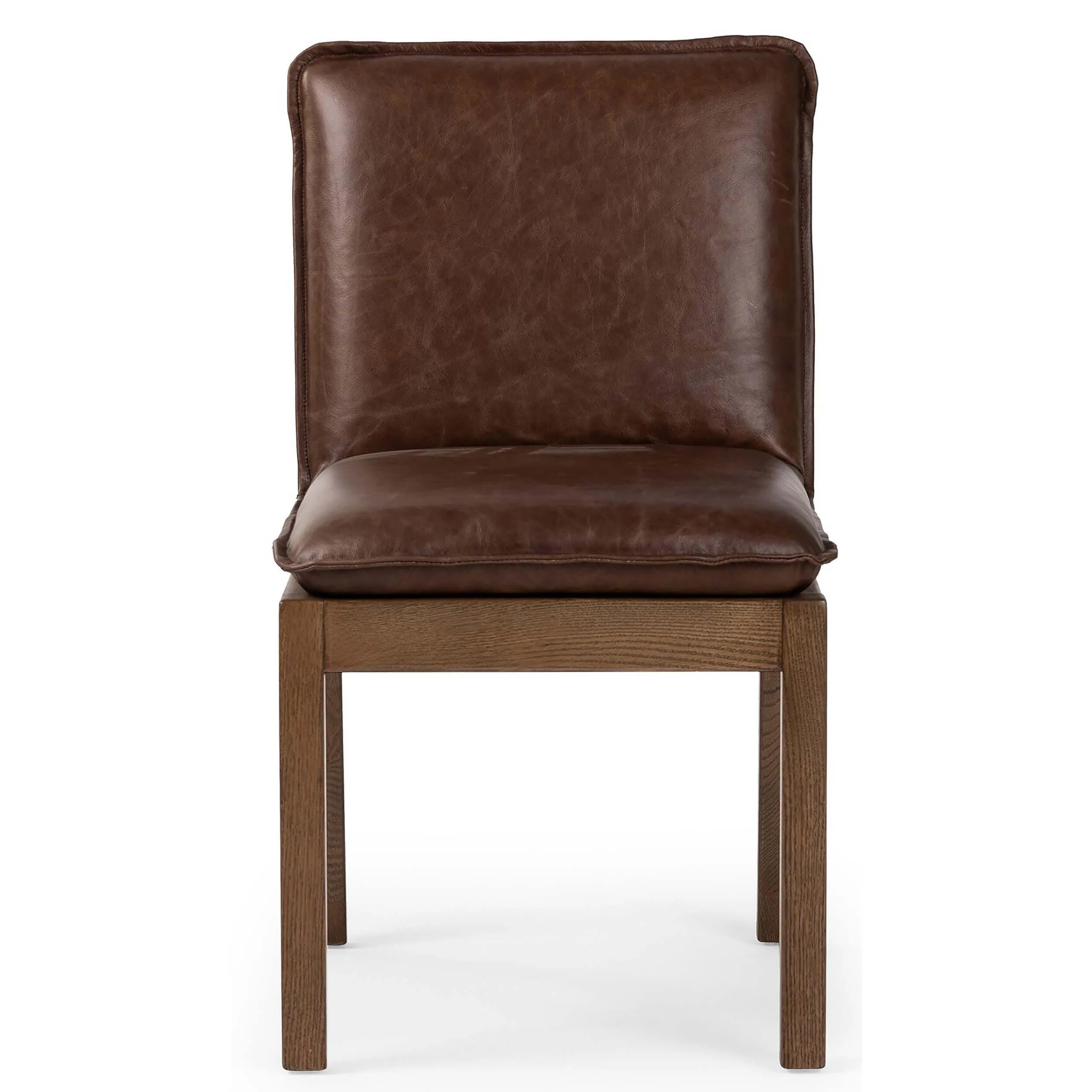 Wilmington Leather Dining Chair, Havana Brown, Set of 2