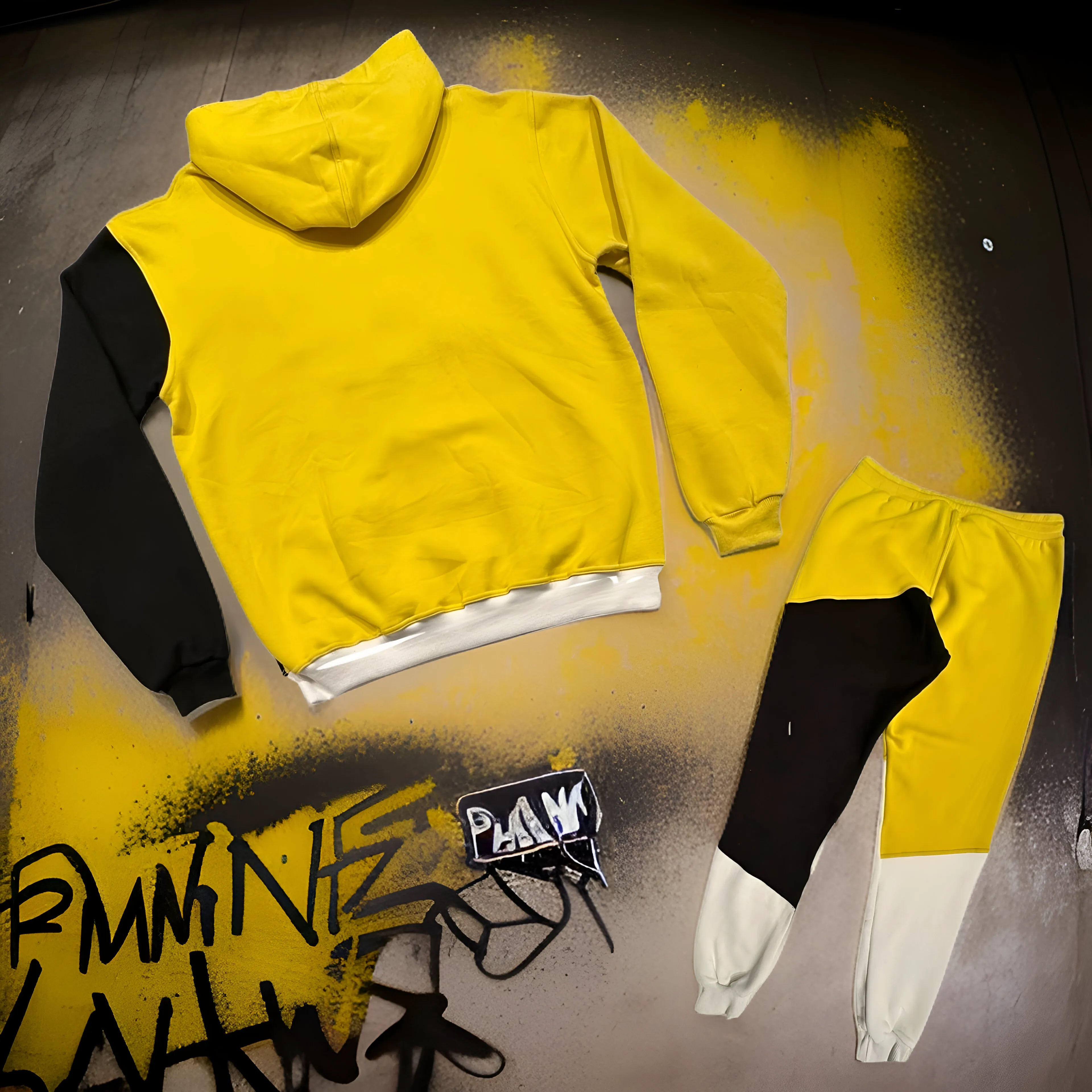 *WU-WINNIPEG* (3 TONE) JOGGER SWEATSUITS (EMBROIDERED LOGOS) (CUT & SEW)